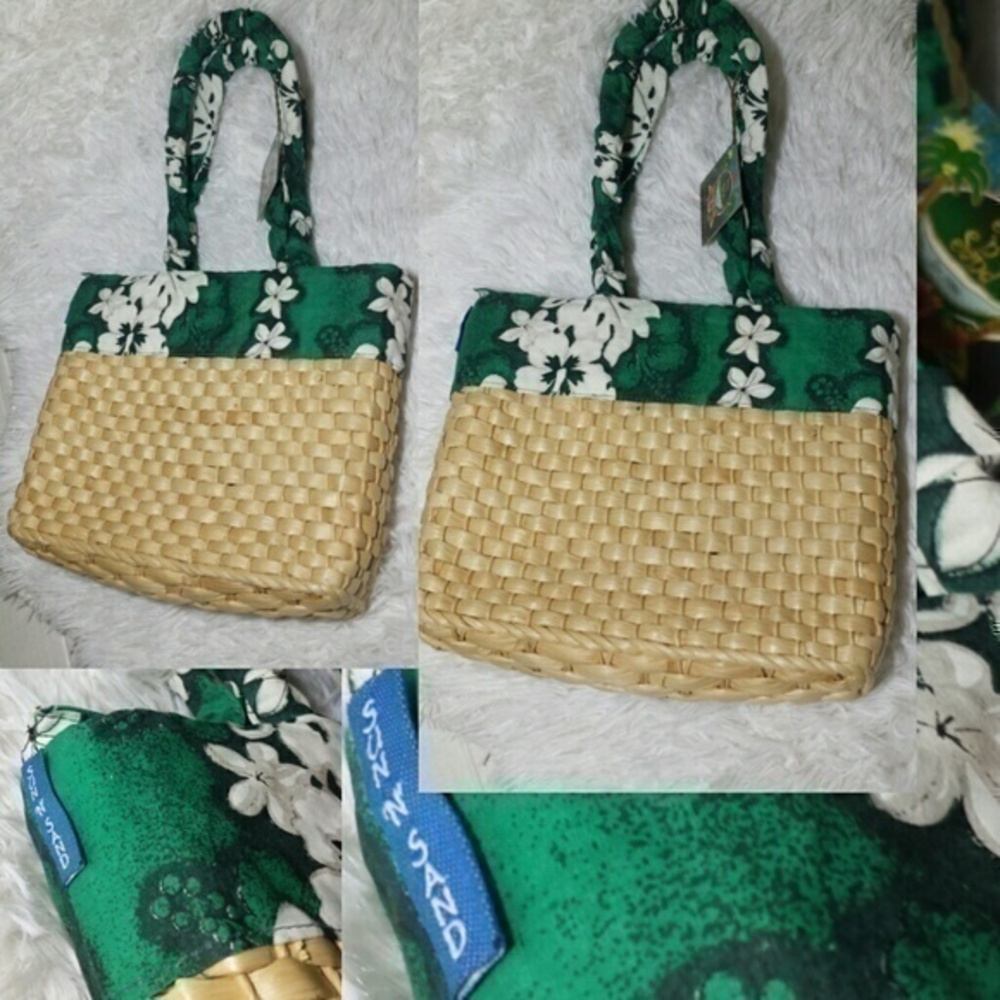 Sun N Sand Straw Floral Trimmed Shoulder Bag